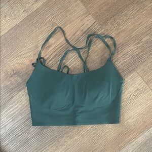 Chic Dark Green Strappy Bralette